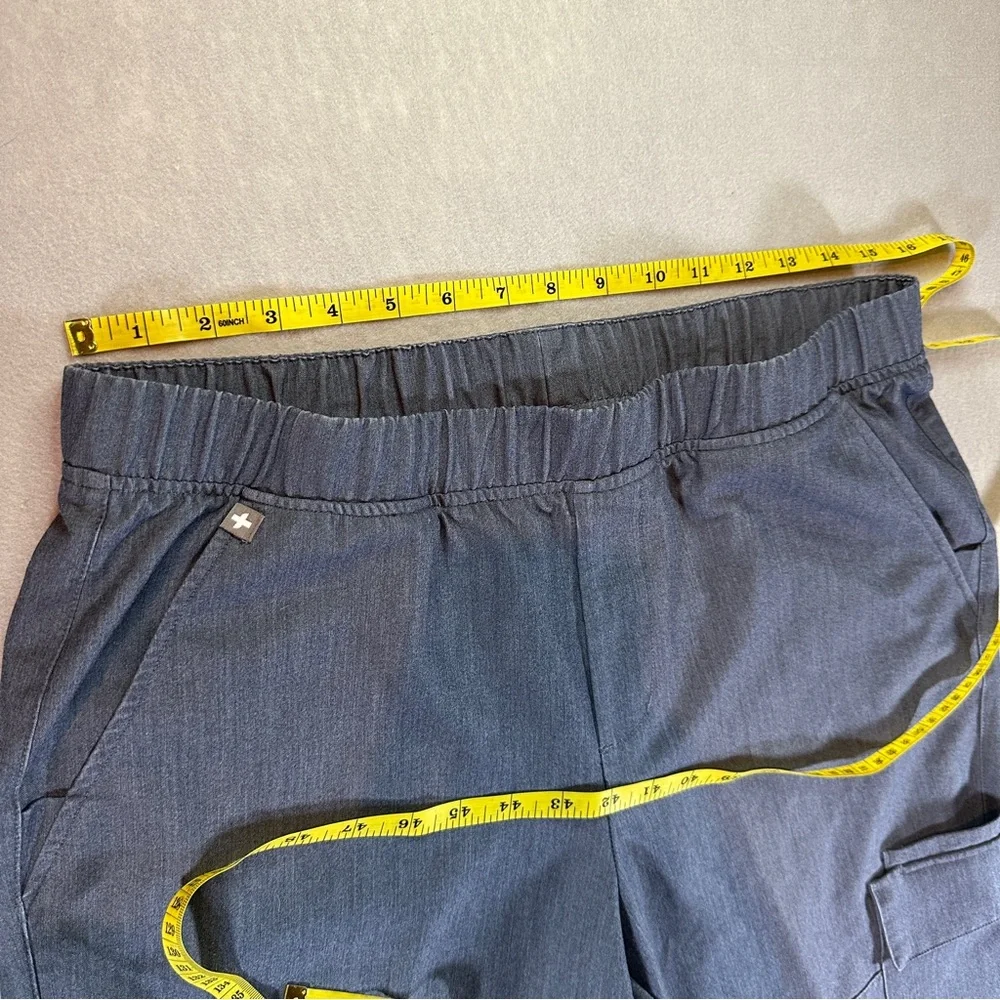 FIGS Cargo Scrub Pants Men’s Medium Blue Drawstring Technical Collection‎